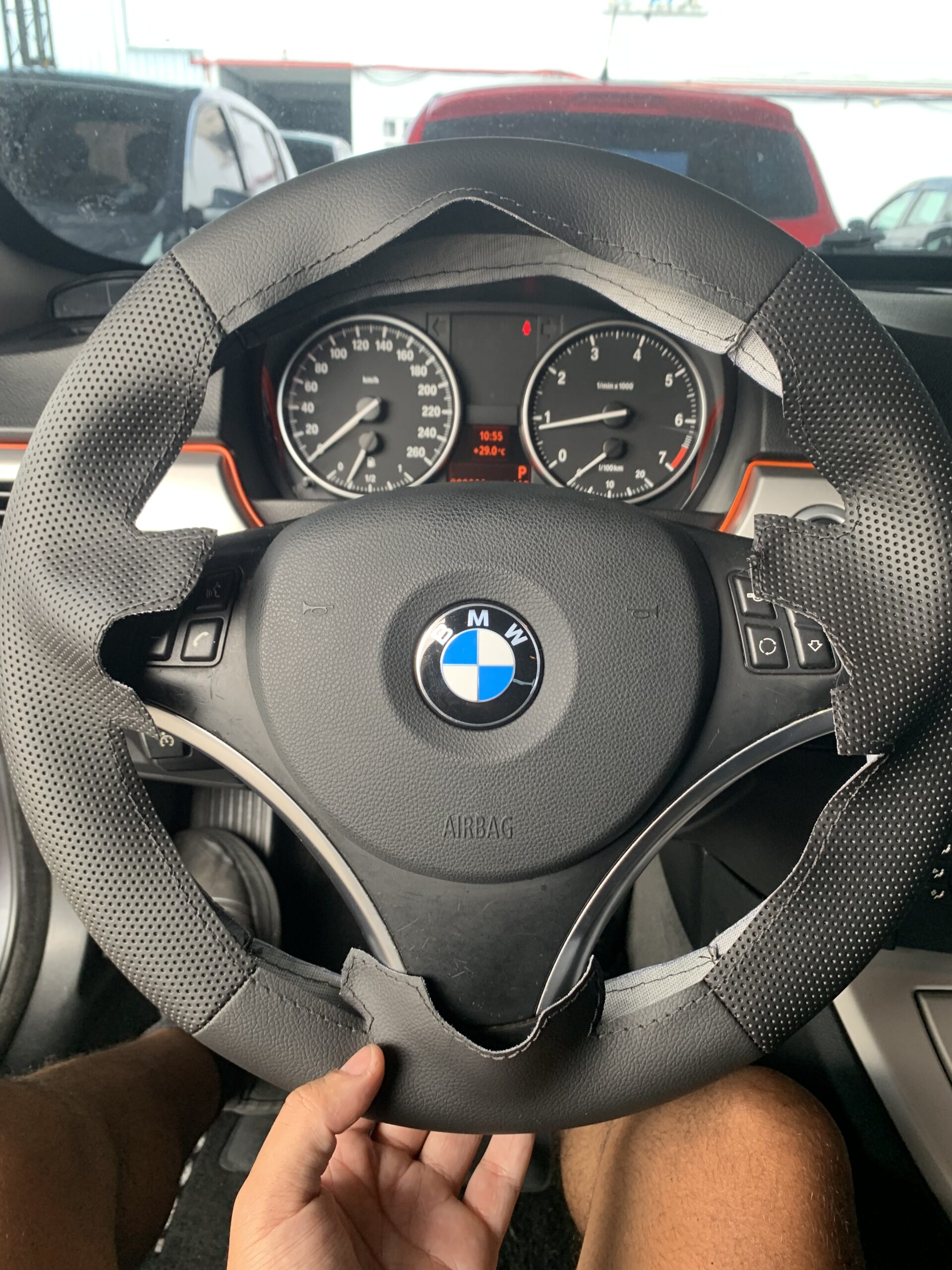 Capa de couro volante bmw 320i